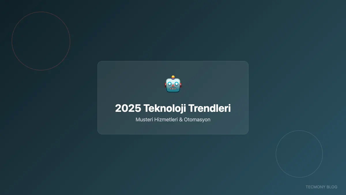Müşteri Hizmetleri 2025 Teknoloji Trendleri